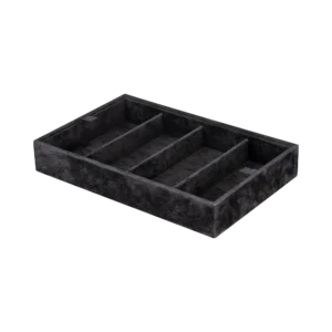 Additional velvet-lined tray for Ercolano jewelry boxes, handcrafted in Sorrento - large, sunglasses tray, black