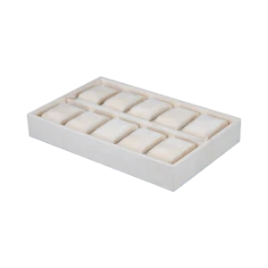 Additional velvet-lined tray for Ercolano jewelry boxes, handcrafted in Sorrento - large, watch tray, beige