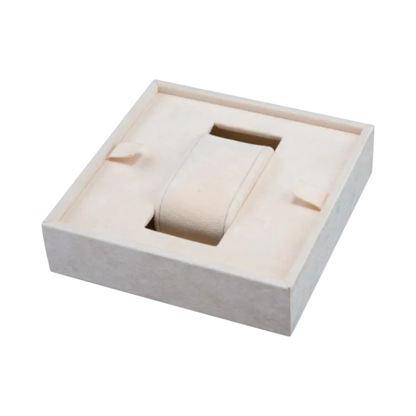 Additional velvet-lined tray for Ercolano jewelry boxes, handcrafted in Sorrento - small, watch tray, beige