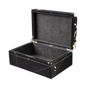 Columbus jewelry box, inlaid globe marquetry - large, jewelry storage