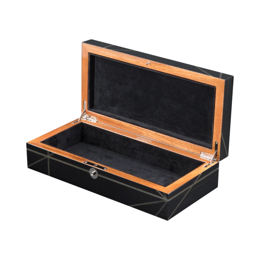 Columbus jewelry box, inlaid globe marquetry - medium, jewelry storage