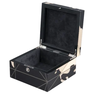 Columbus jewelry box, inlaid globe marquetry - small, jewelry storage