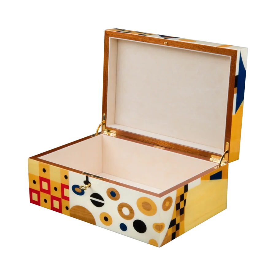Klimt jewelry box, marquetry inspired by Gustav Klimt - large, jewelry storage