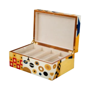 Klimt jewelry box, marquetry inspired by Gustav Klimt - large, sunglasses tray