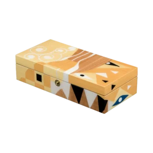 Klimt jewelry box, marquetry inspired by Gustav Klimt, handcrafted in Sorrento - medium, closed