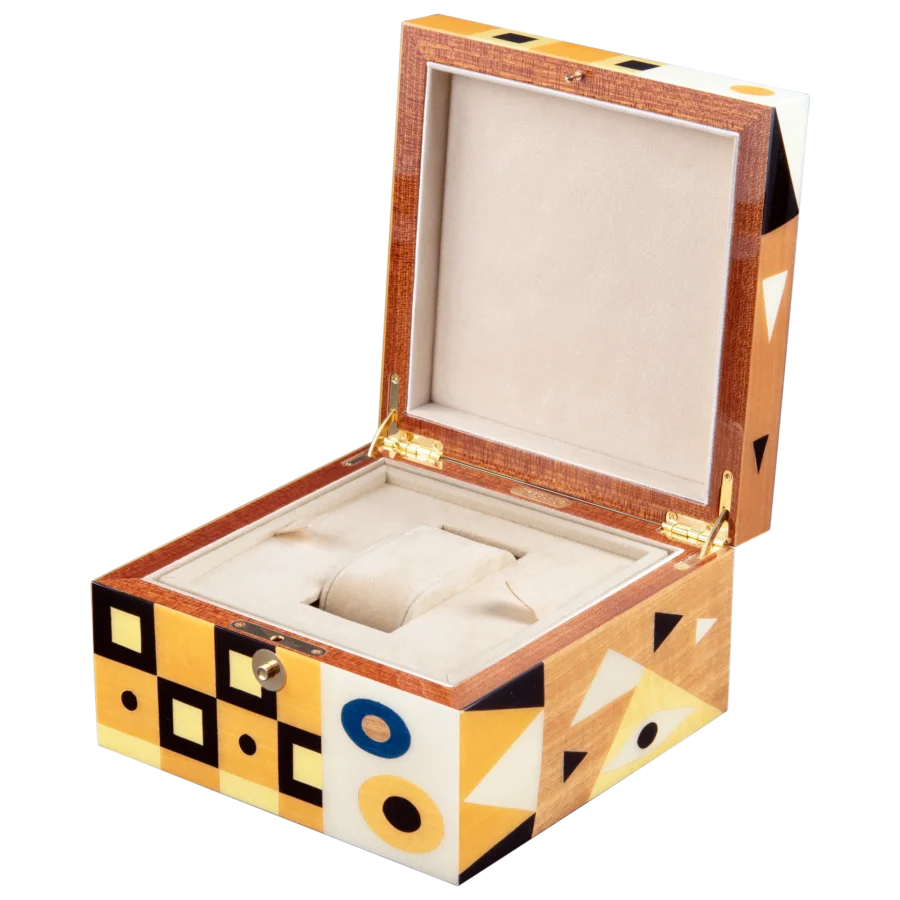 Klimt jewelry box, marquetry inspired by Gustav Klimt - small, watch tray