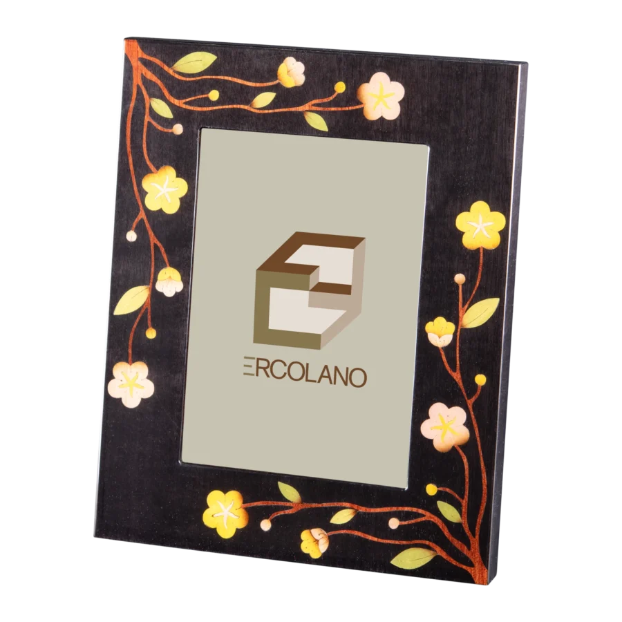 Sakura photo frame, cherry blossom marquetry, handcrafted in Sorrento - front