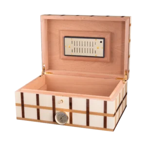 Sofia cigar humidor open, interior compartment for cigars