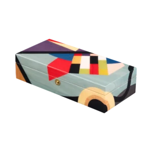 Utopia jewelry box, dark-wood marquetry, handcrafted in Sorrento - medium, closed